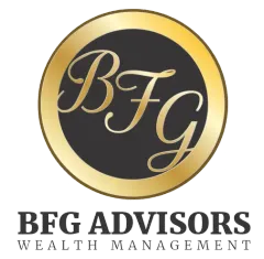 A logo for a company called bfg advisors wealth management