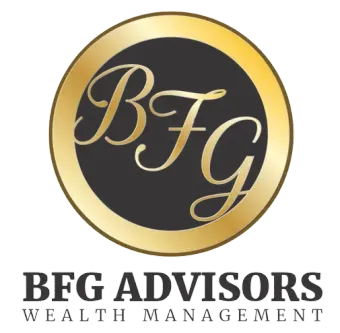 A logo for a company called bfg advisors wealth management