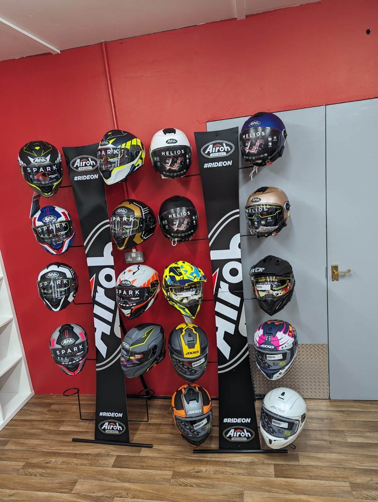 Airoh motorcycle helmets display 