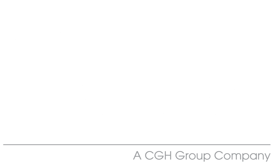 White screen with a thin gray line near the bottom and the text “A CGH Group Company” in the lower right.