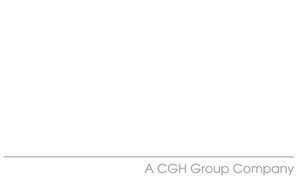 White screen with a thin gray line near the bottom and the text “A CGH Group Company” in the lower right.