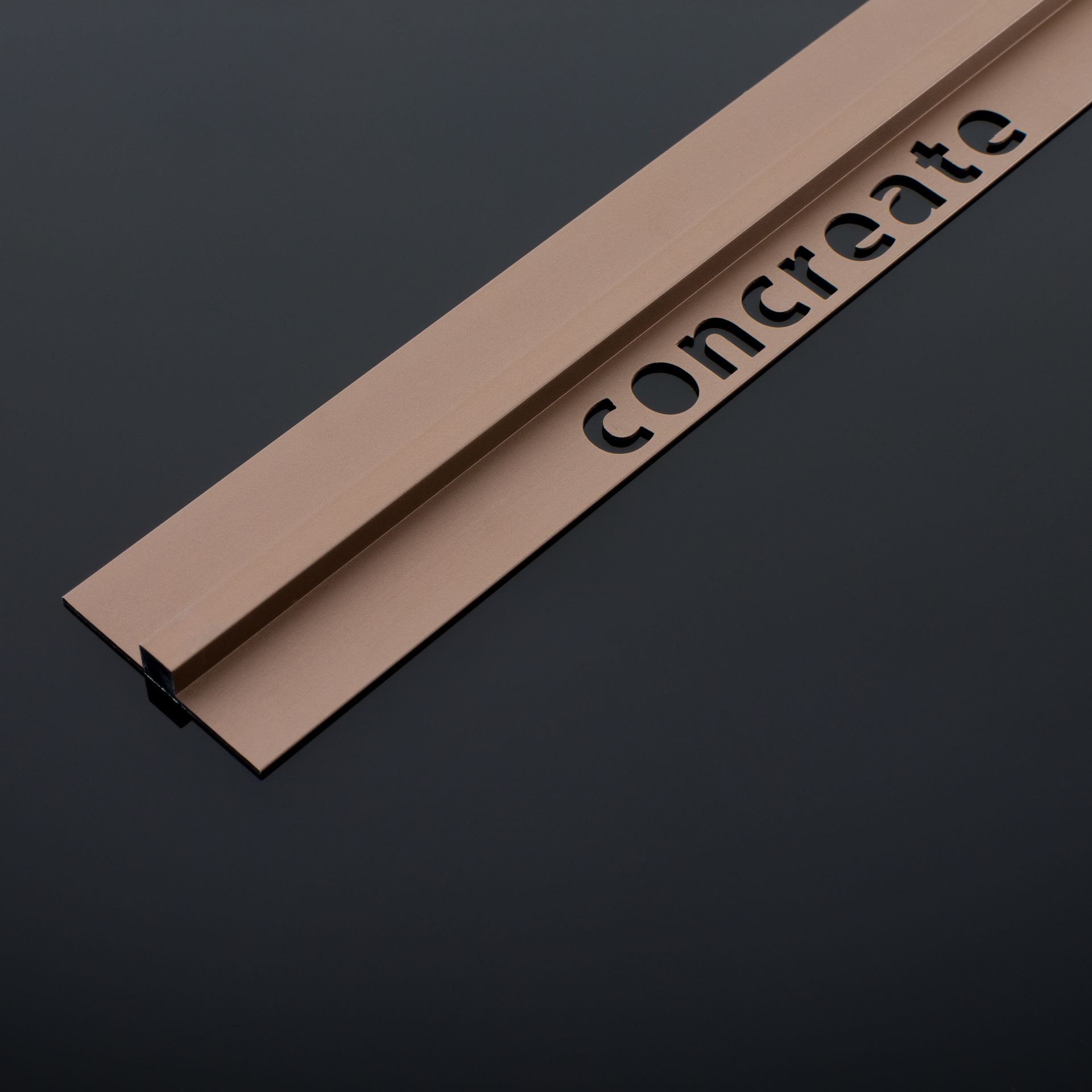 Brown metal tile edge with