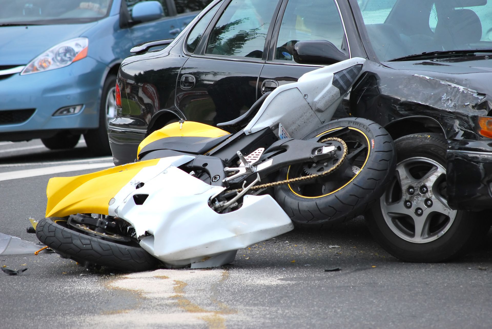 Motorcycle car accident
