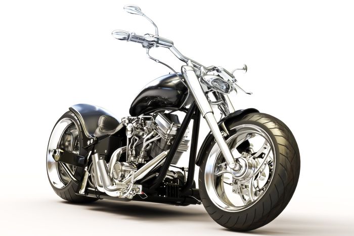 Black custom motorcycle
