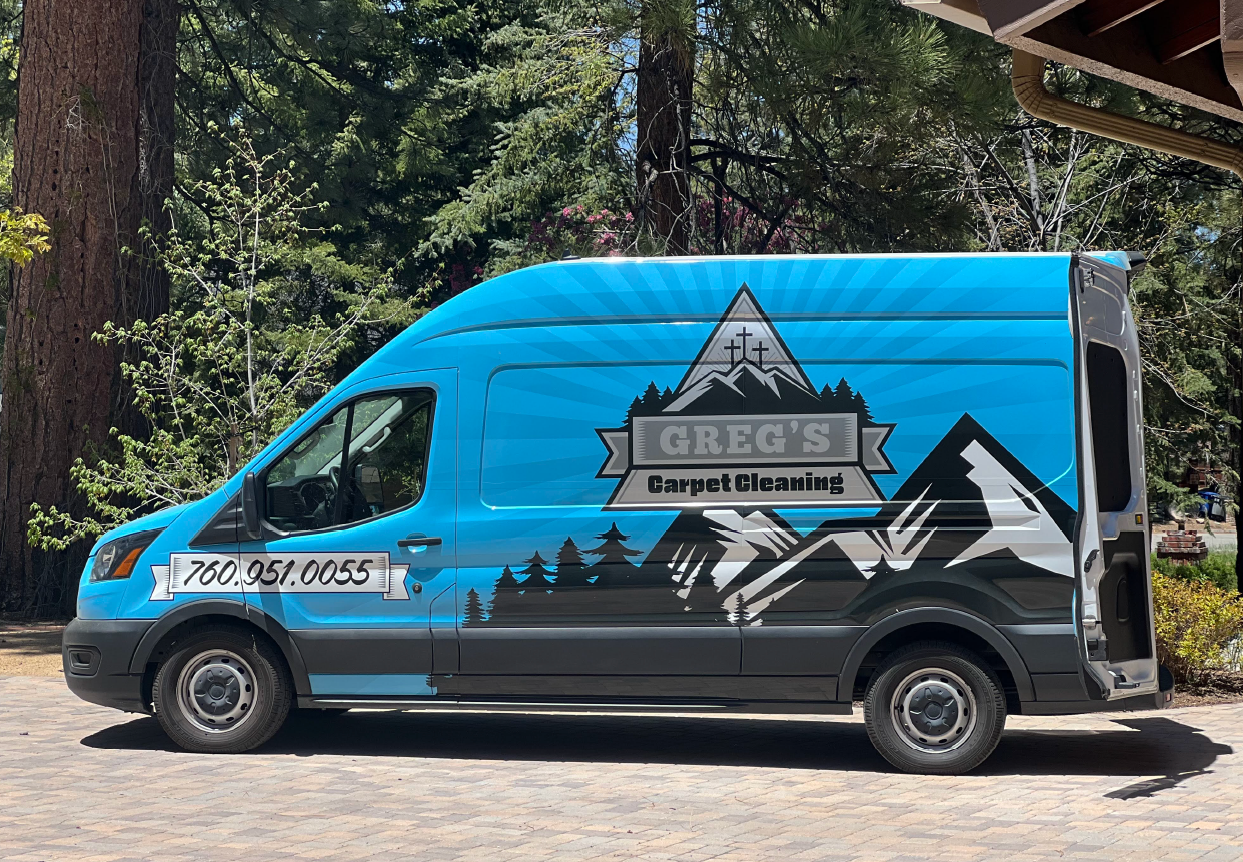 Blue and black van with 
