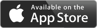 Apple logo with “Available on the App Store” text on a dark rounded rectangle badge