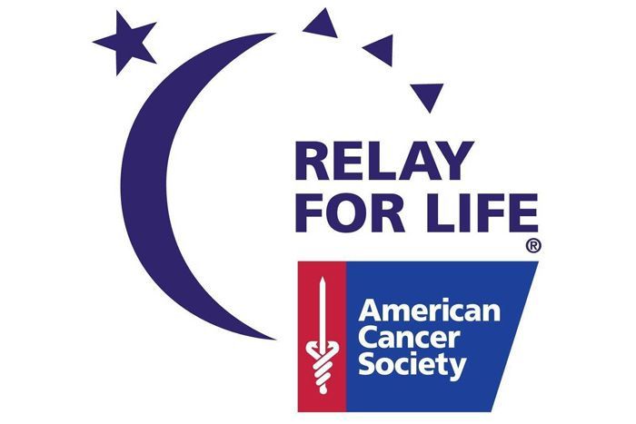 Relay For Life and American Cancer Society logo with purple crescent moon and stars