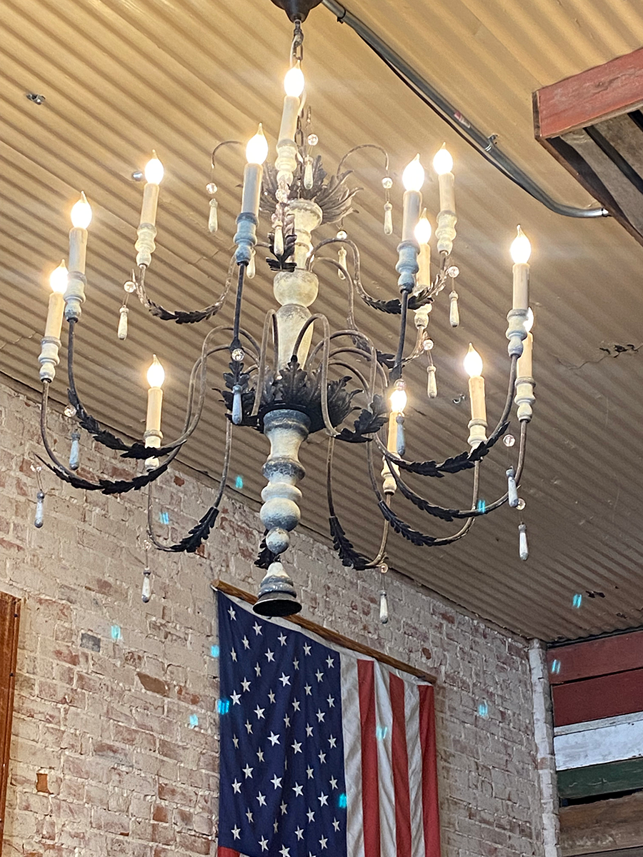 Chandelier/ American Flag