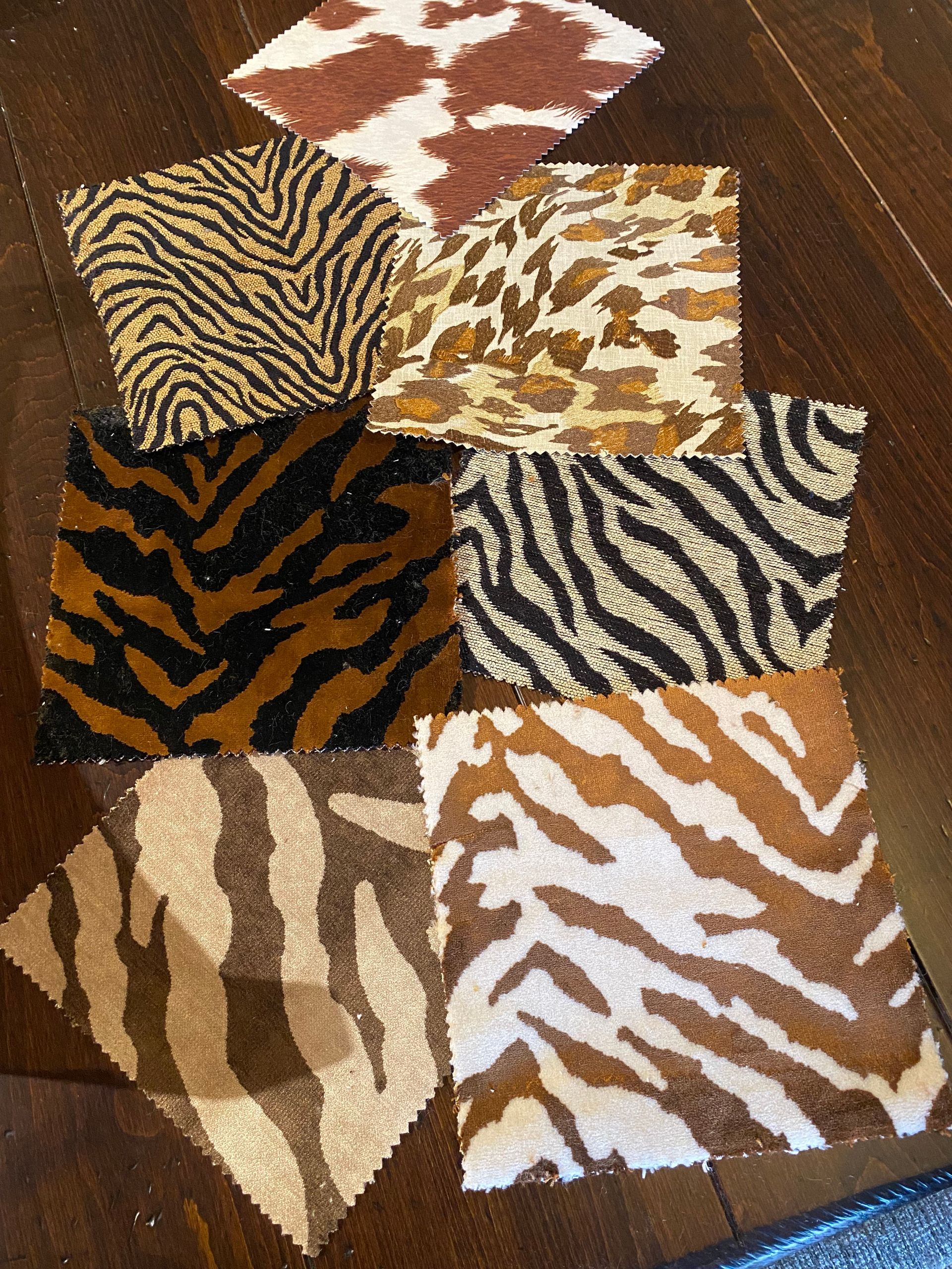 A bunch of squares with different animal print on them