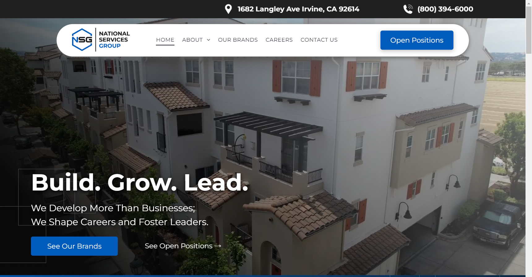 National Services Group website screenshot
