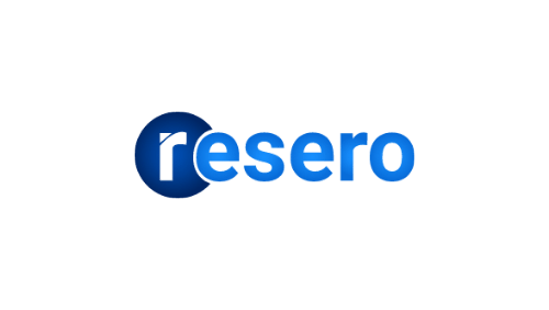 The reero logo is blue and white on a white background.