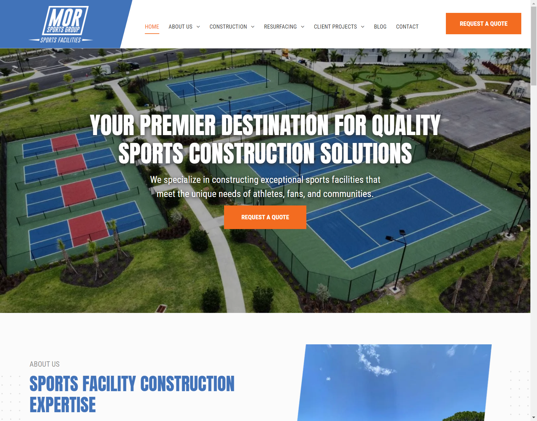 Mor-Sports Group website screenshot