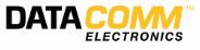 DataComm Electronics logo in black and gold text on a white background