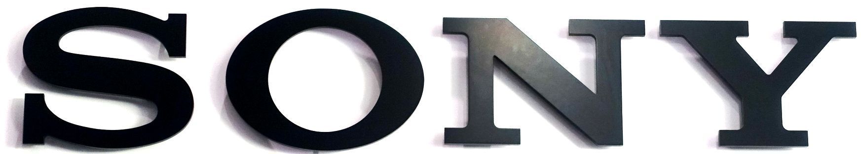 Black SONY wordmark logo on a white background