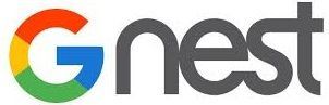 Google Nest logo with multicolored “G” and gray “nest” text