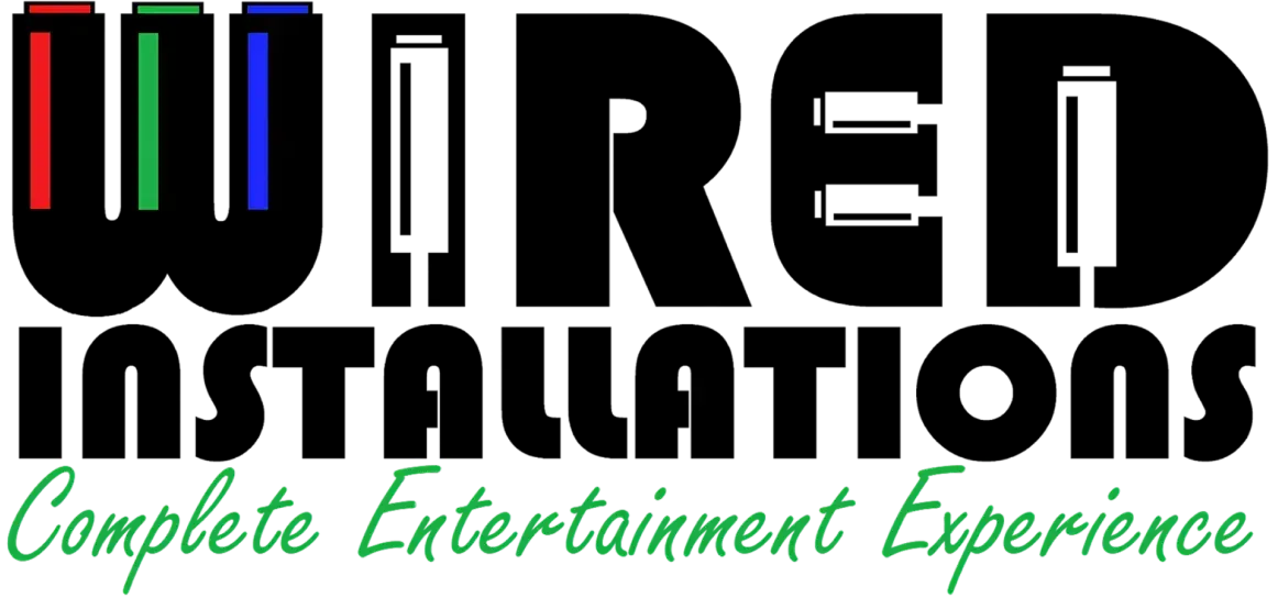 WIRED Installations logo in black, red, blue, and green with the tagline “Complete Entertainment Experience”
