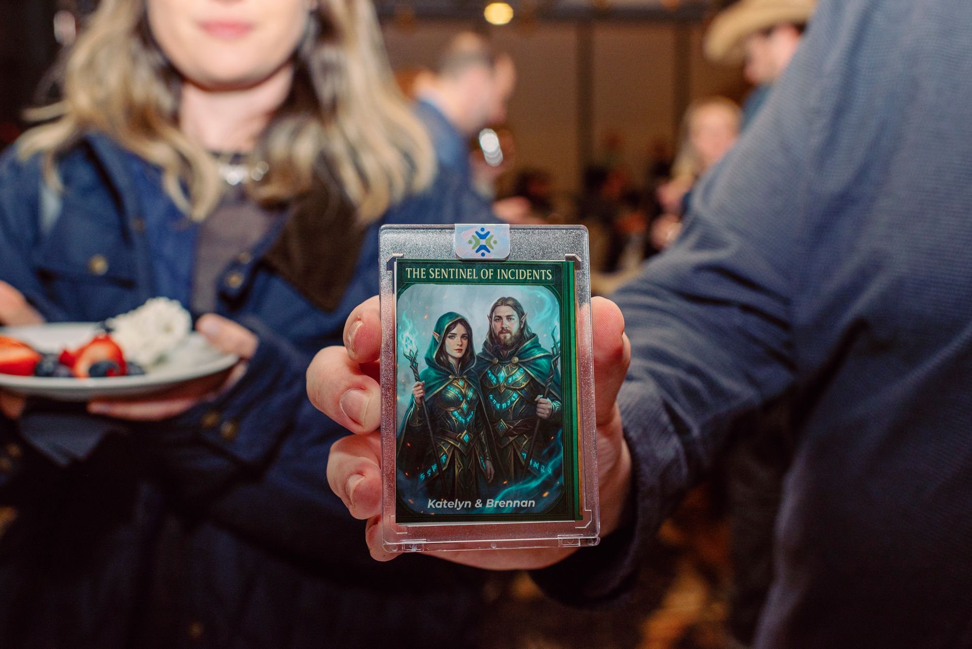 AI trading card booth generating personalised collectible cards for event guests