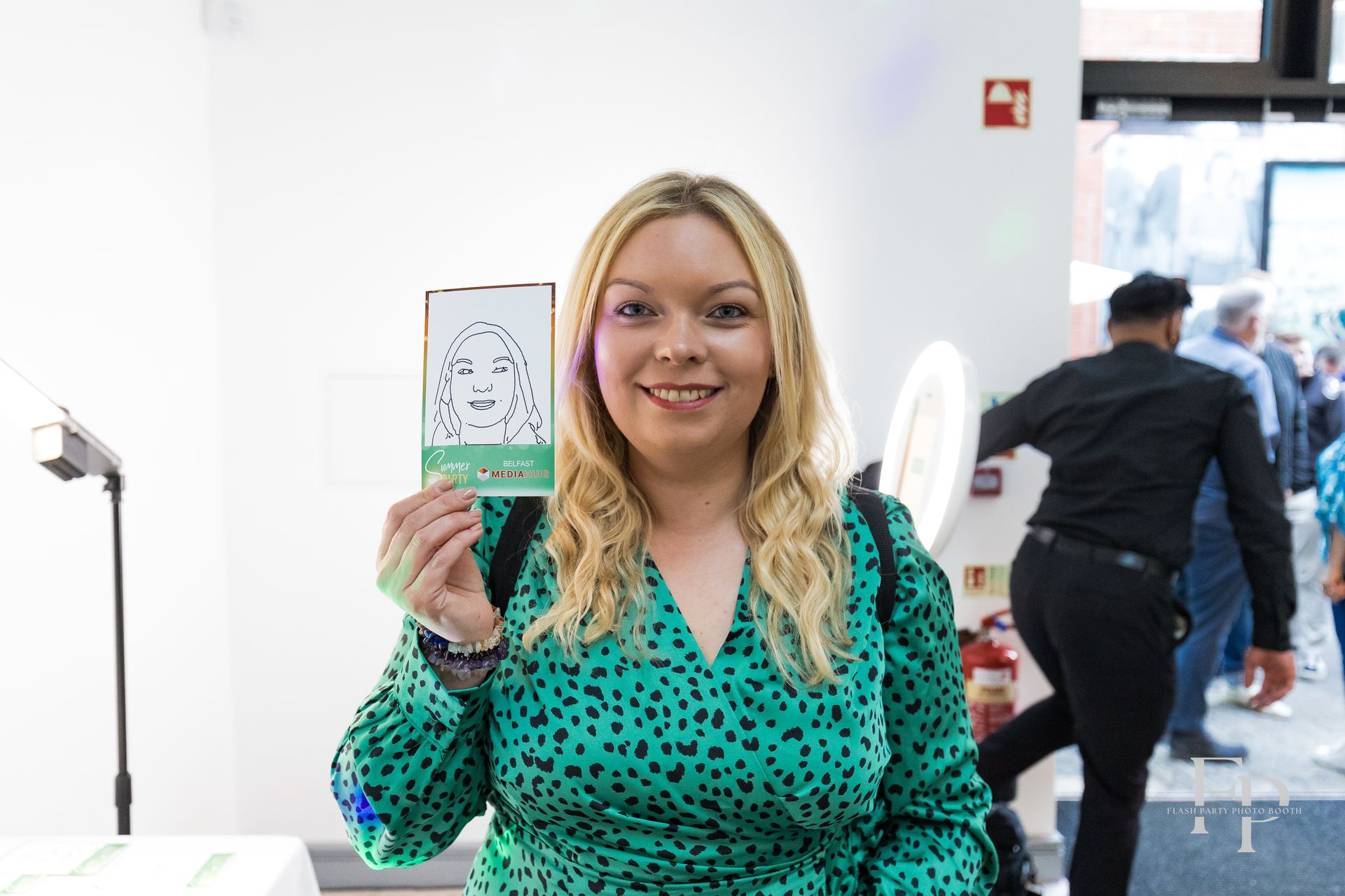 AI Sketchbot turning guests into stylized illustrated characters