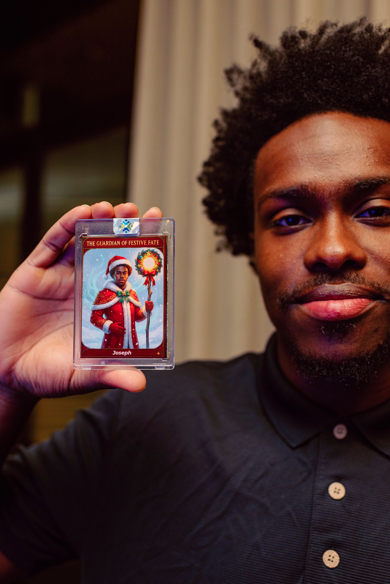 AI-powered trading card booth at a Houston brand activation.