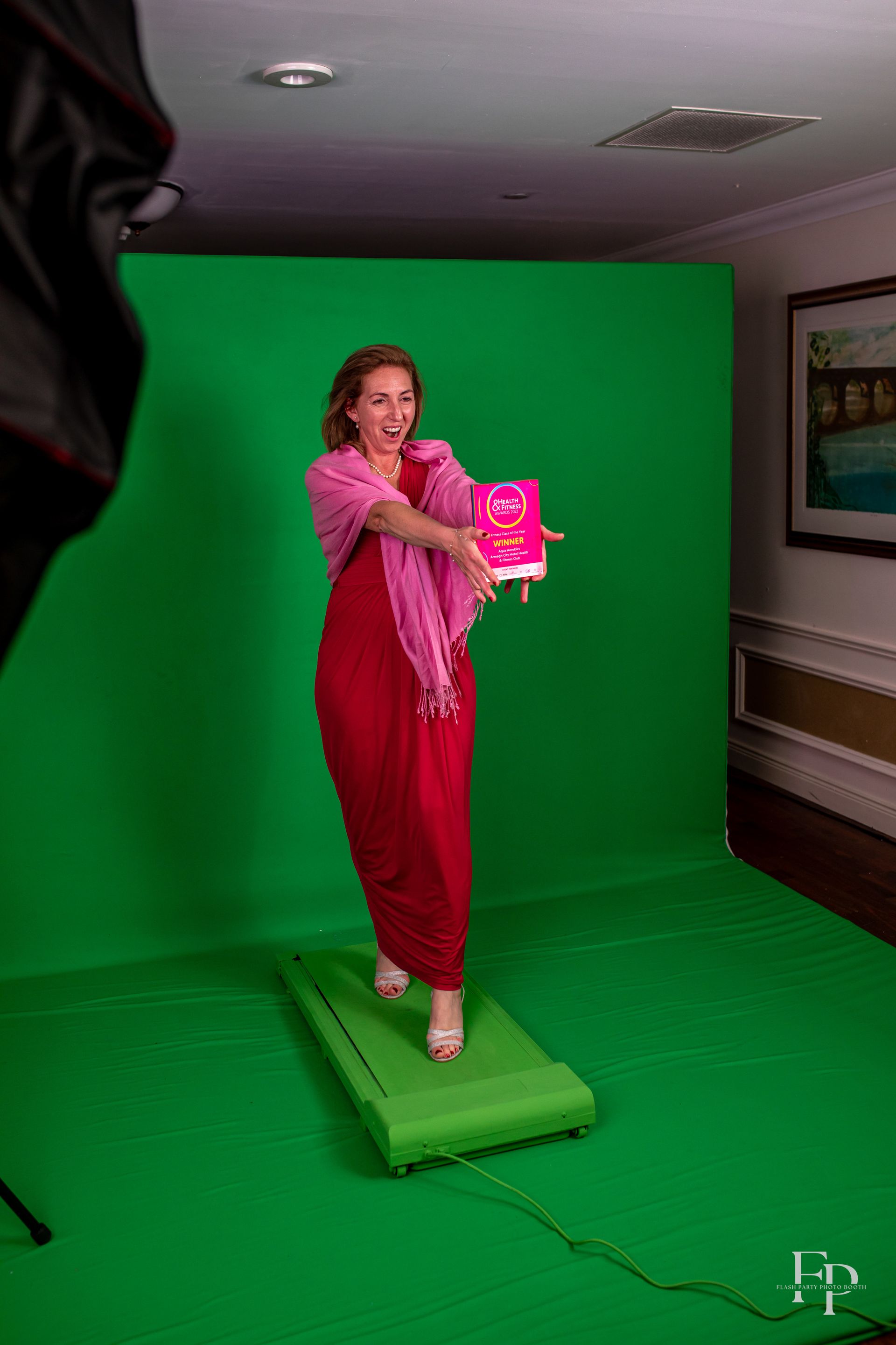 Austin corporate event with green screen photo booth experience