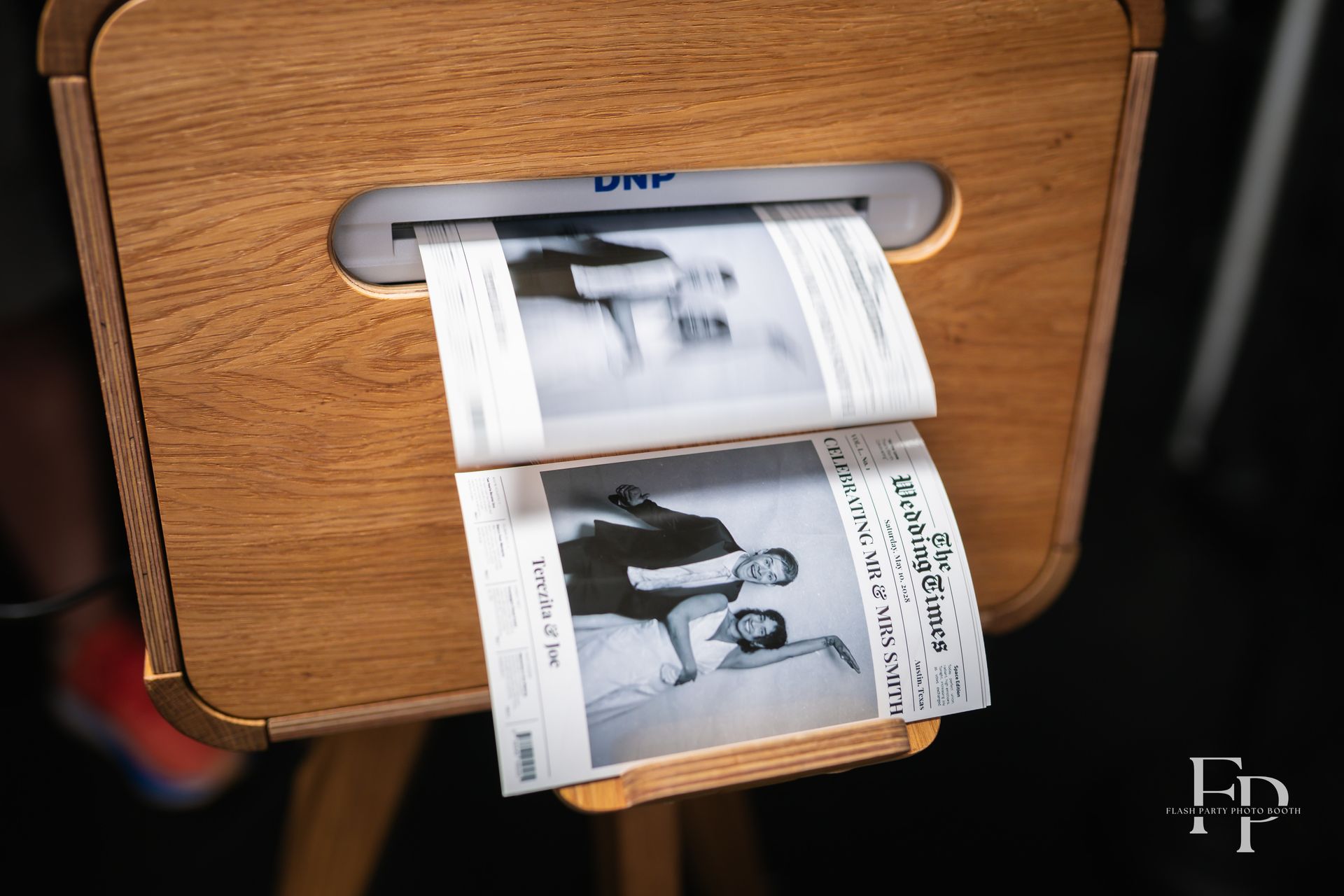 Houston event attendees enjoying luxury glam photo booth experience