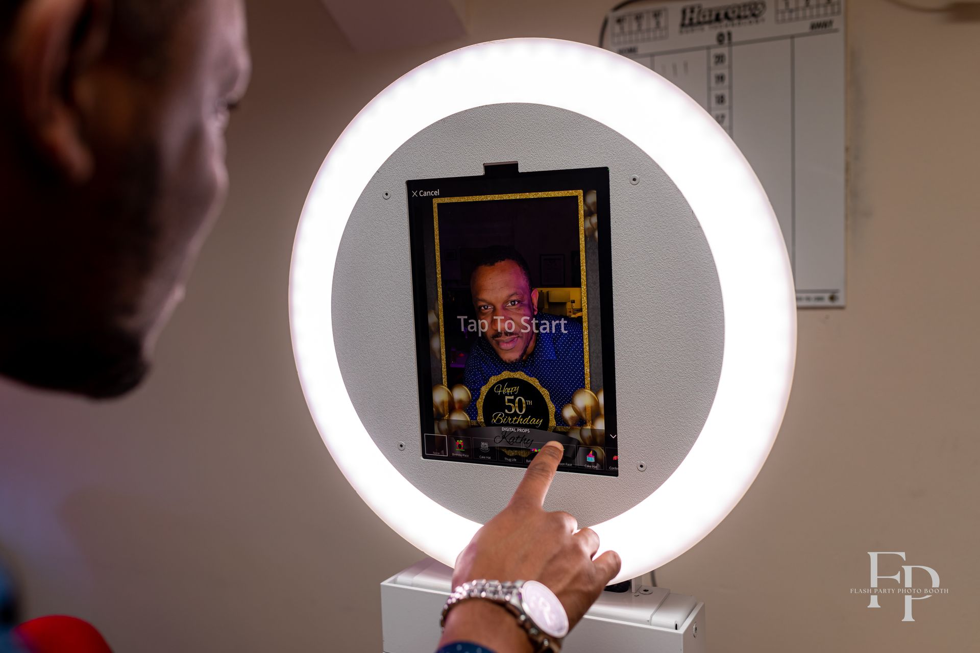 Houston event attendees enjoying fun social booth experience