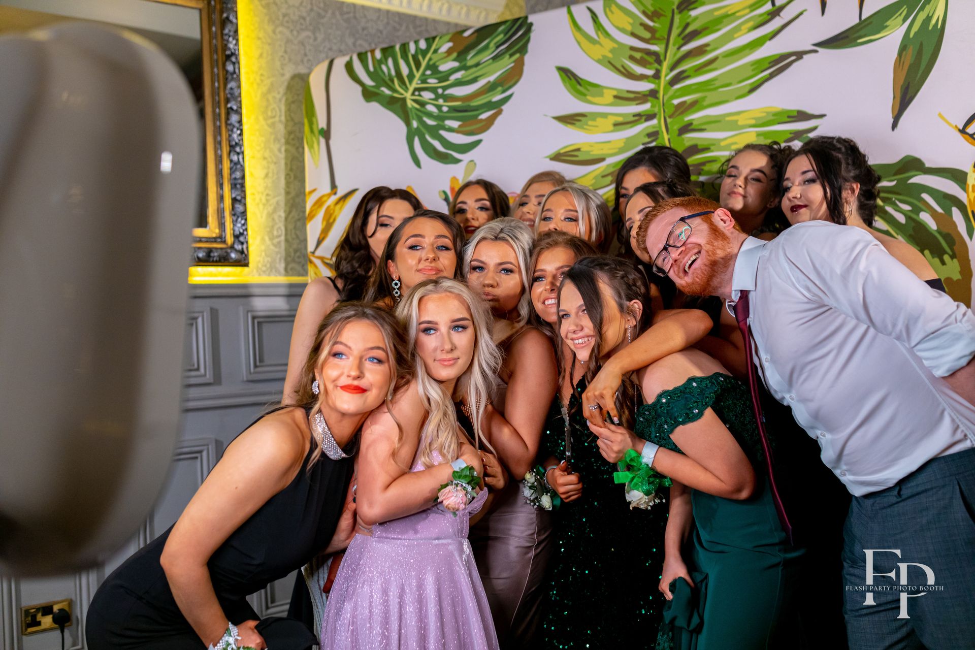 Luxury social booth capturing high-quality photos for guests