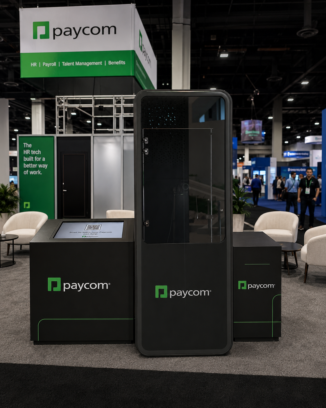 Branded Scribble Booth kiosk with custom wrap