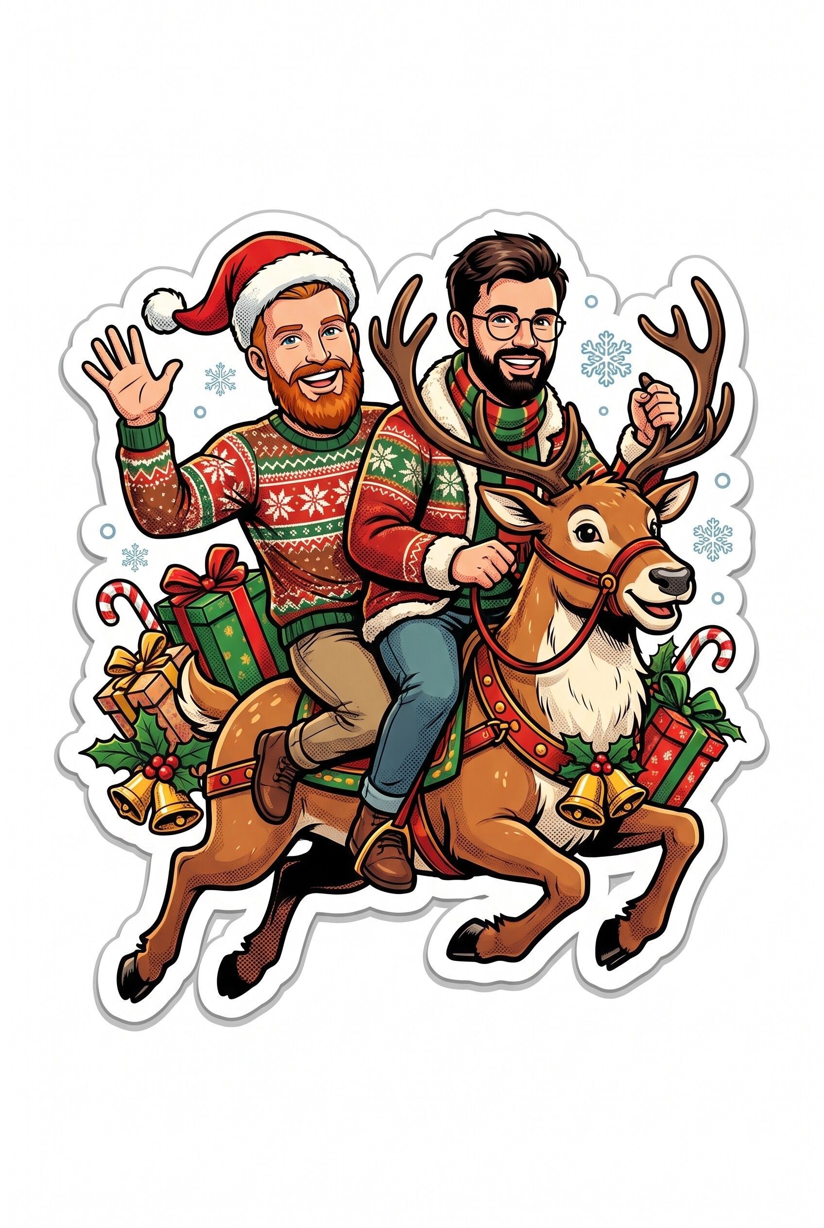 Christmas AI photo booth sticker