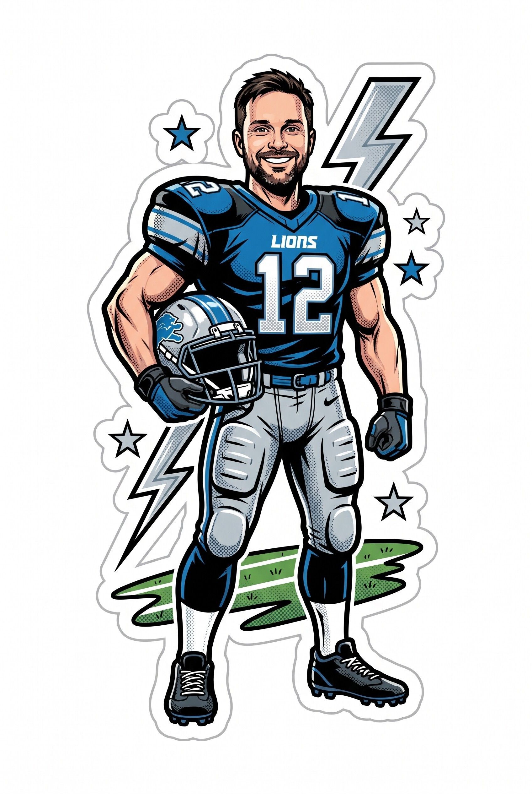 Personalized football AI sticker