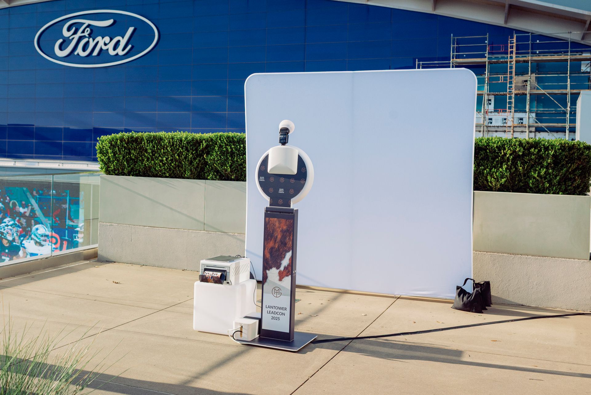 Corporate event photo mosaic wall activation in Austin Texas