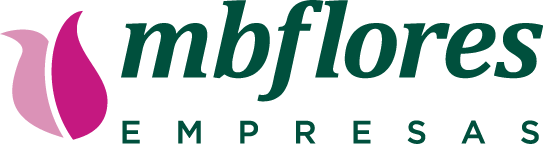 logo mbflores, floricultura especializada em flores para empresas