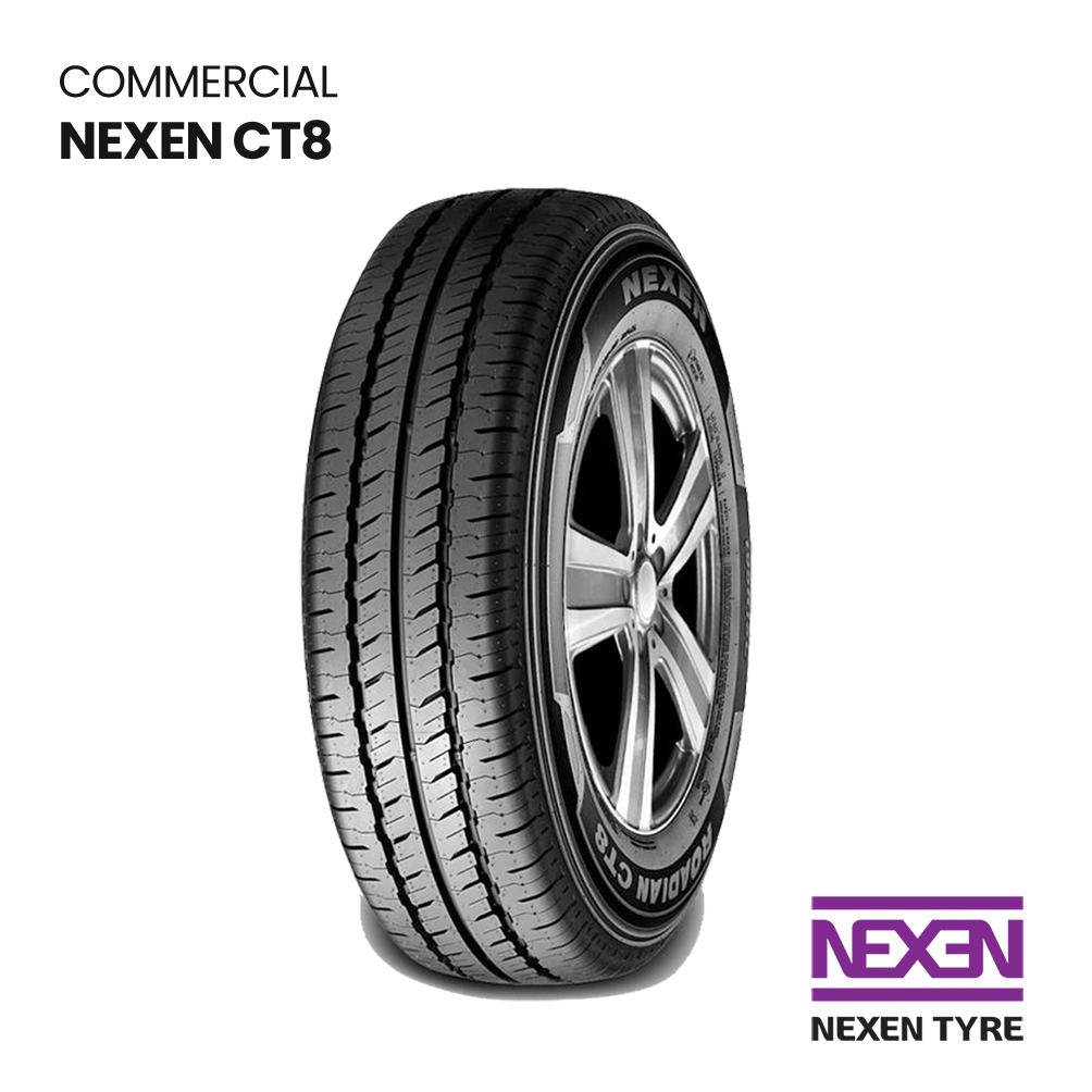 Commercial Nexen CT8 tire product image with Nexen Tire logo on white background