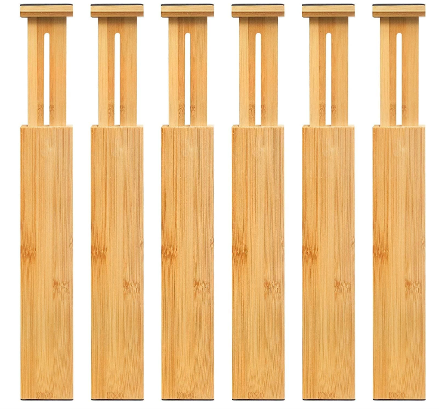 Adjustable Bamboo Drawer Dividers