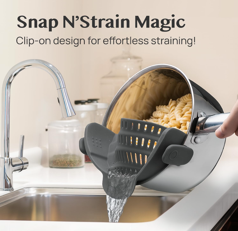Kitchen Gizmo Snap N' Strain Pasta Strainer