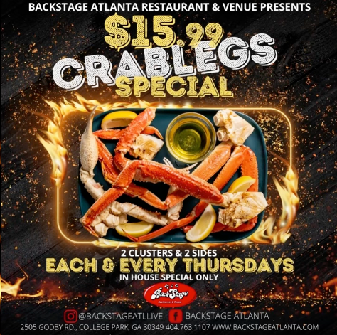 Poster for Backstage Atlanta restaurant: