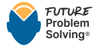Future Problem Solving logo with blue head silhouette, orange arc, and black text