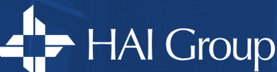 A blue background with the hai group logo on it
