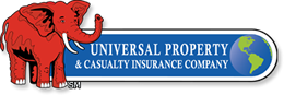 A logo for universal property and casualty insurance company