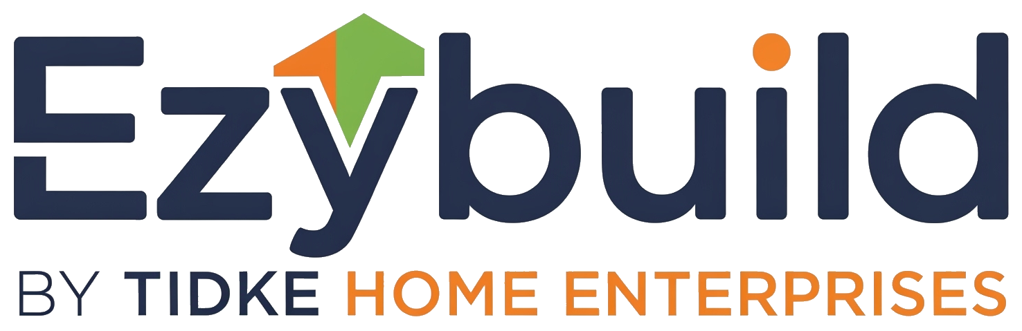 Ezybuild logo with a house icon and the text 