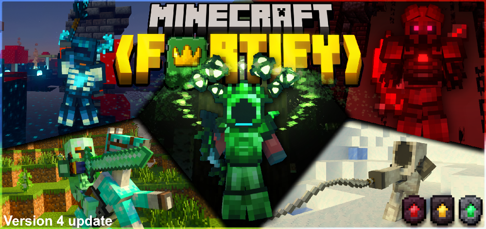 A poster for a video game called minecraft fortify