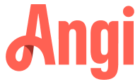 Red Angi logo on a white background
