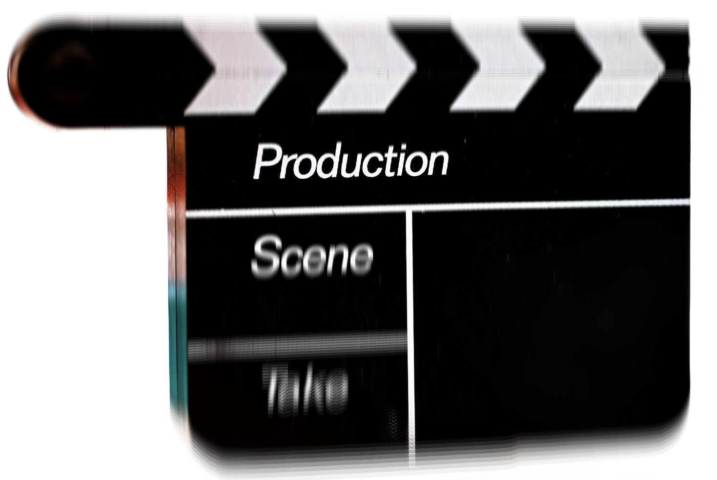 Clapperboard focused on the word