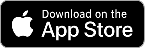 Apple App Store download badge on a black background with white Apple logo and text