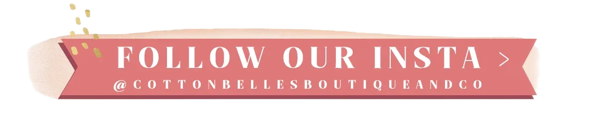 Pink banner reading “FOLLOW OUR INSTA” with a white Instagram handle underneath.