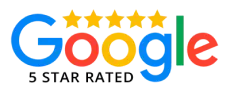 A google logo with five stars on it
