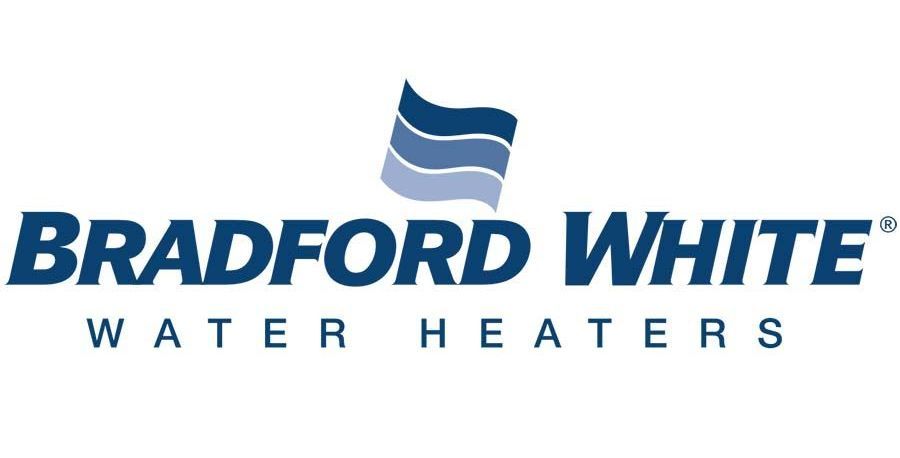 Bradford white water heaters logo on a white background