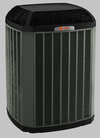A trane air conditioner on a white background