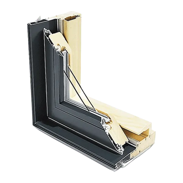 Wood Clad Window Frame Corner Cut out