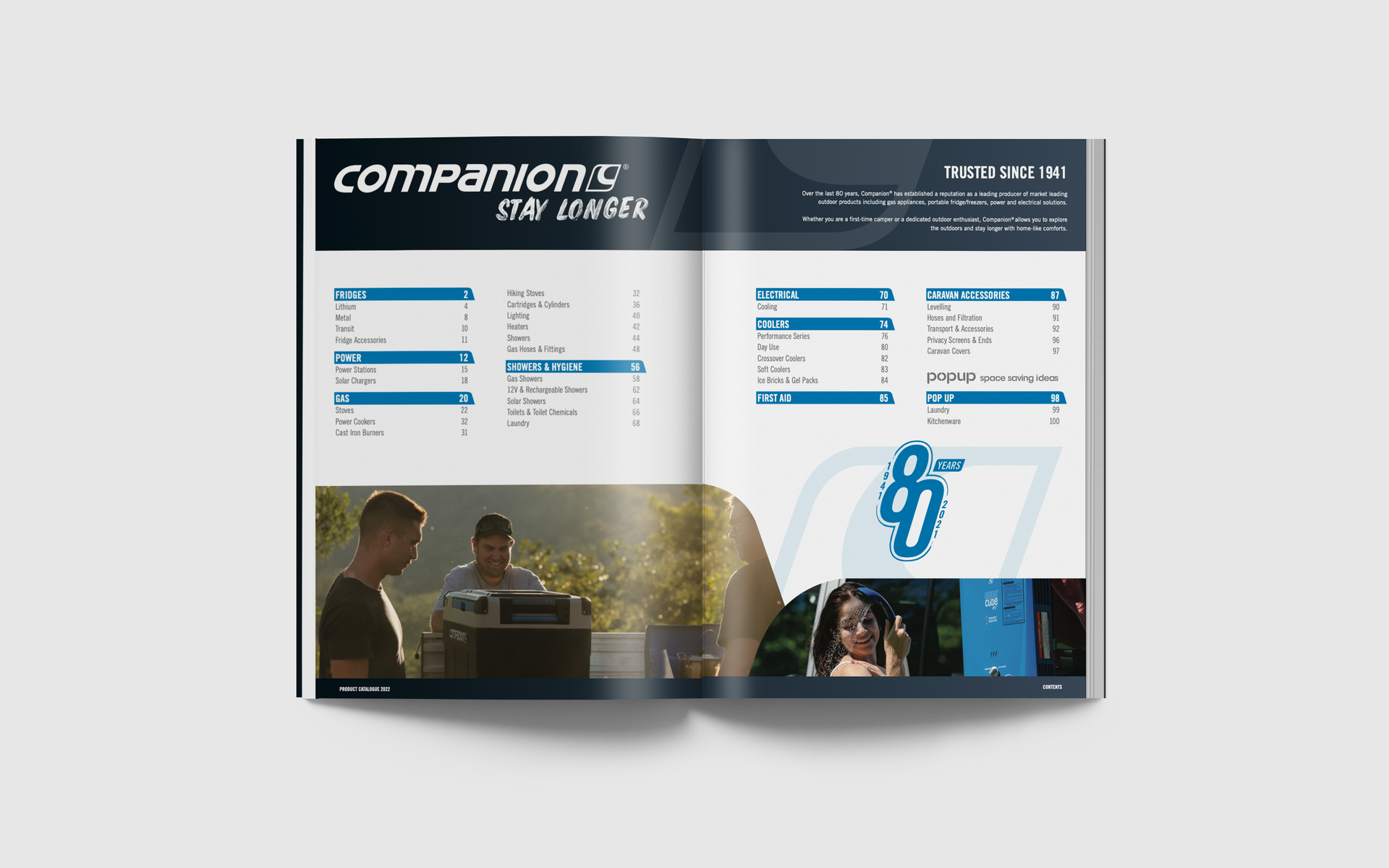 A book is open to a page that says companion